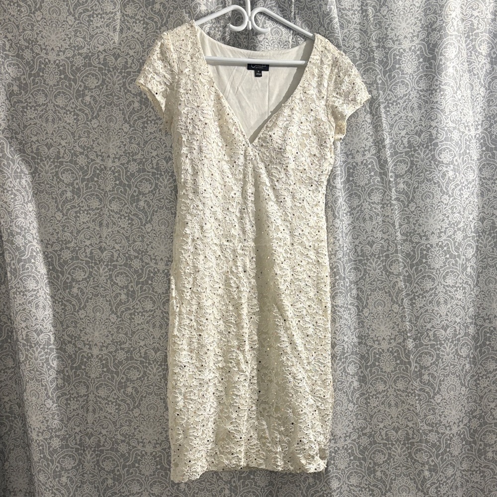 Elegant White Lace Dress